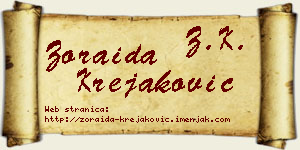 Zoraida Krejaković vizit kartica